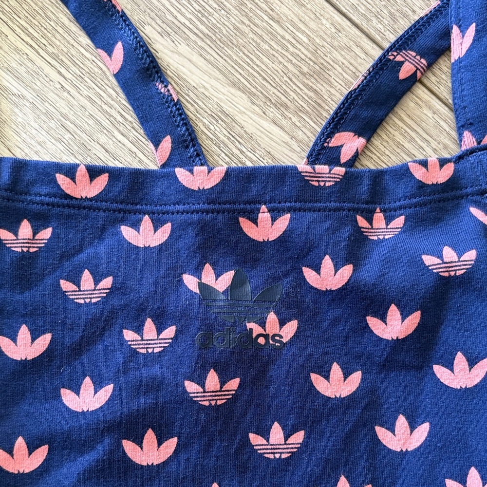 Adidas Firebird Monogram RARE Dark Blue and Pink Patterned Set - Picture 6 of 13
